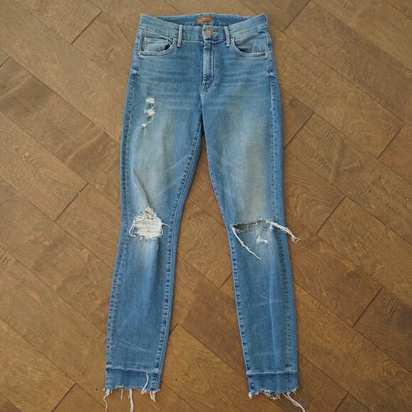 MOTHER High Waisted Looker Ankle Chew Jeans in Push the Envelope Womens Size 26 - Picture 5 of 14